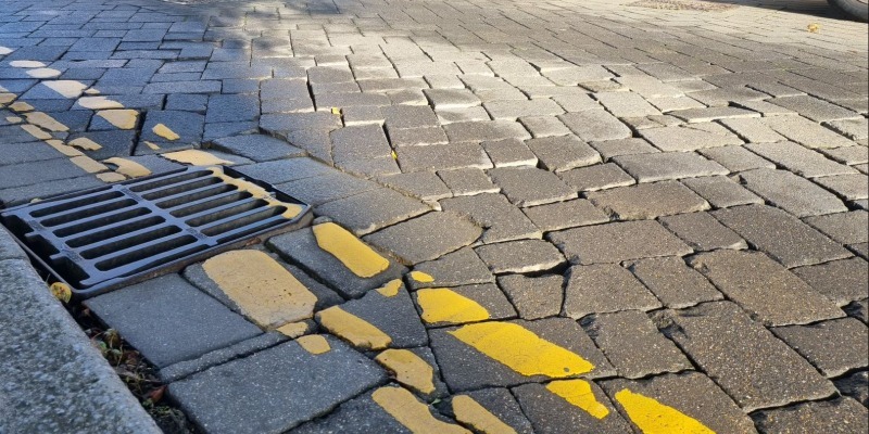 Stone Hill block paving to be fixed - date TBC