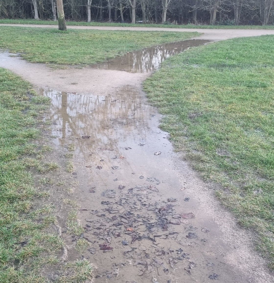 Flooded path